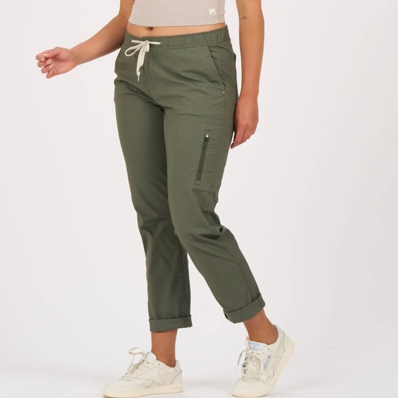 Vuori Army Green Women’s DuraTerra Ripstop Pants Size XL Activewear - Picture 13 of 14